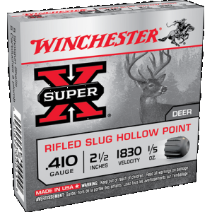 WINCHESTER Super-x Foster Slug 410 Ga. 2.5 In. 1/5 Oz. Rifled Slug 5 Rd.