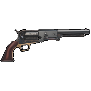 Cimarron CA020 1847 Walker Dragoon .44 Cal 5 Shot, 9" Blued Octagon/Round Steel w/Engraving Barrel, Blued Engraved Cylinder, Color Case Hardened Steel Frame w/Slim Walnut Grip