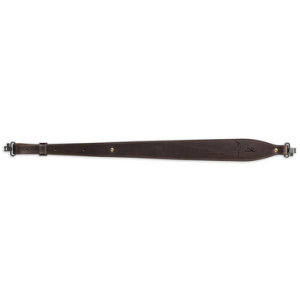 Browning 122398 John M Browning Signature made of Dark Brown Leather with Suede Backing, 25"-35" OAL, Adjustable Design & Swivels for Rifles