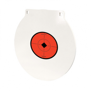 Birchwood Casey RND10 Round Steel Target Plate 10" Centerfire Rifle/Handgun Target Black/Red/White NM500 Steel Hanging