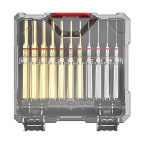 Real Avid AVAPKB Accu-Punch Pin Punch Set Brass/Steel 11 Pieces