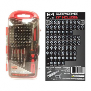 Birchwood Casey DLXSDS Master Screwdriver Kit 84 Pieces Includes Slotted/Philips/Torx/Hex Heads