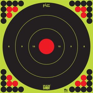Pro-Shot LONGRANGE172 SplatterShot Self-Adhesive Paper Black/Green/Red 17.25" Bullseye 5 Pack