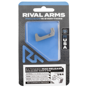 Rival Arms Rival Arms RA72G004D Magazine Release Extended Silver Aluminum for Glock 43X, 48 - $22.99 at Shooting Surplus