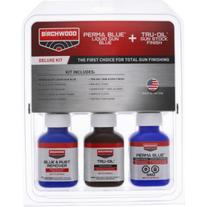 Birchwood Casey 20001 Deluxe Perma Blue & Tru-Oil Gun Stock Finishing Kit