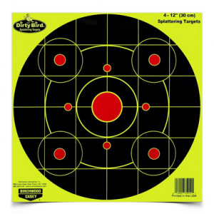 Dirty Bird 12 Inch Yellow Round Sight-In Target