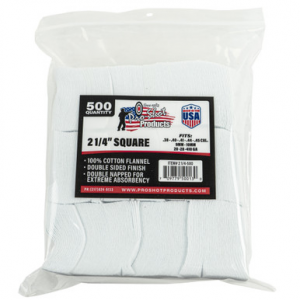 Pro-Shot 2 1/4" Square 100% Cotton Patches 500/ct