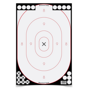 Shoot-N-C 12 x 18 Inch White / Black Silhouette, 5 Targets - 90 Pasters