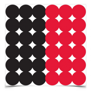Bc Dirty Bird 1 Target Pasters 432 Blk Red (12)