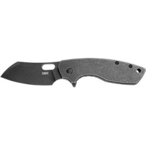 CRKT Pilar Large Folding Knife 2-7/10" Sheepsfoot Blade Black