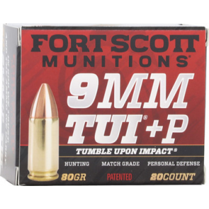 758381722249 FORT Scott 9mm Luger +p 80gr 758381722249 A9MMP080SCV