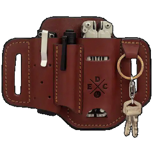 1791 Gunleather HDESSFCHNA EDC Heavy Duty Easy Slide OWB Chestnut Leather Belt Slide Ambidextrous