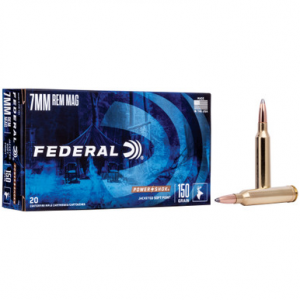 Federal Power-Shok 7mm Remington Magnum Jacketed Soft Point 150 Grain 20 Rounds