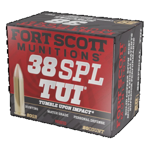 FORT Scott Munitions Pistol Ammo 38 Spl 80 Gr. Tui 20 Rd.