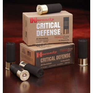 HORNADY Critical Defense Buckshot Load 12 Gauge 2.75 In. 8 Pellets 00 Buck 10 Rd.