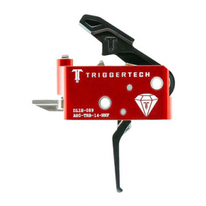 TriggerTech AR15 Diamond Two Stage Triggers PVD Black Straight Flat