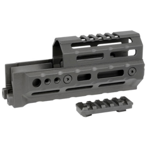 Midwest Industries MIAKALPHA6 Alpha Drop-in Aluminum Black Hardcoat Anodized 5 Slot Picatinny Rail AK-Platform 6" Long Compatible w/M-LOK