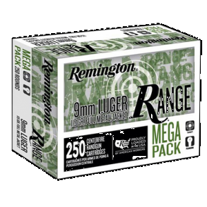 REMINGTON Ammunition R23965 Range Mega Pack 9mmluger 115gr Full Metal Jacket 250 Rounds