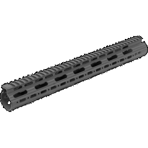 UTG Pro MTU019SS Pro Slim Rail Handguard Free-Floating 15" L Aluminum Material with Black Anodized Finish, KeyMod Slots & Picatinny Rail for AR-15