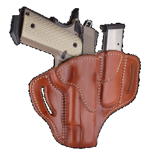 1791 Gunleather BH1M1CBRR BH1M1 Combo OWB 01 Classic Brown Leather Belt Slide Fits 4-5" 1911