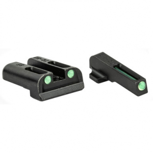 TruGlo TG131ST2 TFO Green/Tritium/Fiber Optic Front Sight-Green/Tritium/Fiber Optic Rear Sight Sig Sauer P-Series #6 Front/#8 Rear