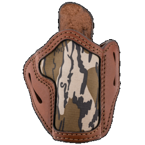 1791 Gunleather MOBH24BRWR BH2.4 Optic Ready OWB 2.4 Brown/Mossy Oak Leather Belt Slide Fits Walther PPQ/Sig P320/Springfield XD-M