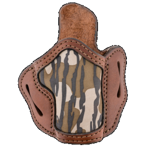 1791 Gunleather MOBH24SBRWR BH2.4S Optic Ready OWB Size 2.4S Brown/Mossy Oak Leather Belt Slide Fits FN 509/H&K VP9SK Right Hand