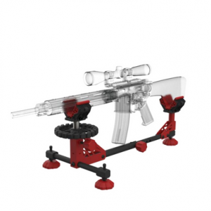 Birchwood Casey ESR Echo Shooting Rest Black Steel/Red Accents, Non-Slip Rubber Feet, Windage & Elevation Adjustments