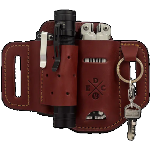 1791 Gunleather STESLFCHNA EDC Standard Easy Slide OWB Chestnut Leather Belt Slide Ambidextrous
