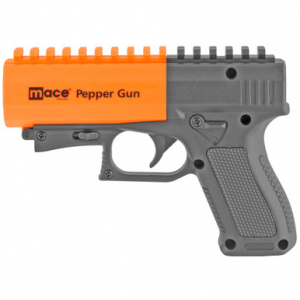 Mace 80586 Pepper Spray Gun 2.0 OC Pepper UV Dye 7 Bursts Range 20 ft Black/Orange Includes LED Light