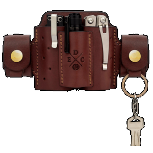 1791 Gunleather MNASMFCHNA EDC Mini Action Snap OWB Chestnut Leather Belt Loop Ambidextrous