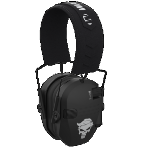 Walker's GWPRSEMT24PUN Razor Merica Muffs Punisher Polymer Over the Head Black