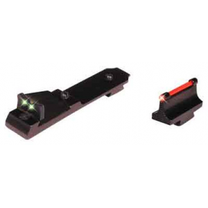 TruGlo TG114 Lever Action Rifle Sights Black 0.500" Red Front, Green Rear Adjustable for Henry Rifles