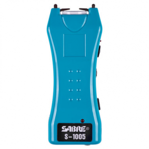 Sabre Dual Capacitor Stun Gun Teal 1.600 uC with LED Flashlight