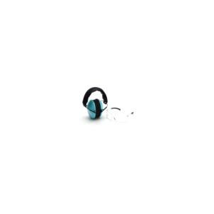 Pyramex VGCOMBO410 Low-Profile Combo Kit Scratch Resistant Clear Lens & Frame with Rubber Temple Tips Powder Blue Low-Profile Earmuffs