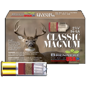 BRENNEKE Classic Magnum Slugs 16 Ga. 2 3/4 In 1 Oz. 5 Rd.