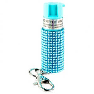 Sabre Jeweled Pepper Spray with Snap Clip Teal