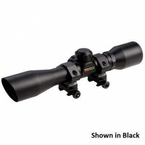 Truglo 4x32mm Compact Crossbow Scope with Weaver Style Rings - Crossbow Reticle Camo