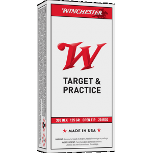 WINCHESTER Usa Rifle Ammo 300 Aac Blackout 125 Gr. Open Tip Usa 20 Rd.