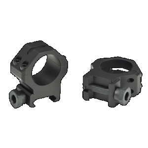 Weaver Mounts 48361 Four-Hole Skeleton Rings Matte Black 1" High