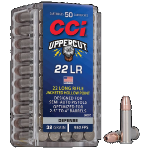 CCI Uppercut 22 Long Rifle Jacketed Hollow Point 32 Grain 50 Rounds