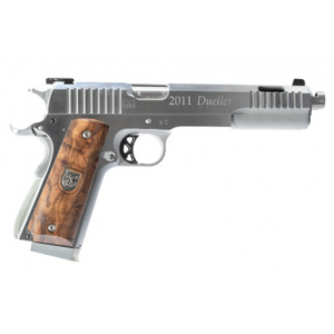 Arsenal Firearms Dueller Prismatic Double Barrel Pistol - Stainless | .45ACP | 6.5" Twin Ported Barrels | 7+7 Parallel Mag | Walnut Grips
