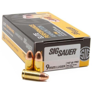 Sig Sauer Elite Ball Performance 9mm Full Metal Jacket 147 Grain 50 Rounds