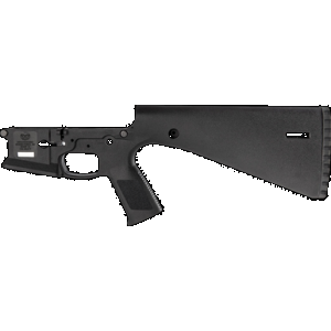 WRAITHWORKS Warp-15 Polymer Stripped Ar15 Lower Receiver - Black | Integral Buttstock & Pistol Grip