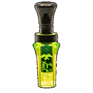 Duck Commander DCPROAC Jase Pro Series Open Call Double Reed Mallard Hen Sounds Attracts Ducks Chartreuse Acrylic