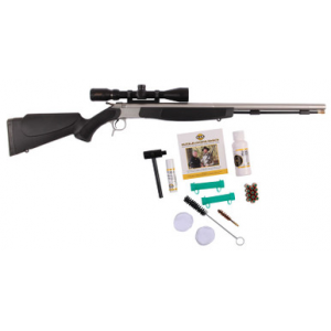 CVA Optima V2 Muzzleloader Package 50 Cal 26 in. Black/Stainless w/accessories outfit