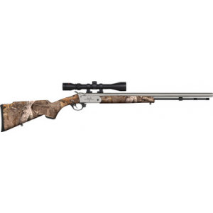 Traditions R5721108432 Buckstalker XT 50 Cal 209 Primer 24", Stainless Cerakote Barrel/Rec, Next Wyld Camo Synthetic Stock, 3-9x40mm Scope