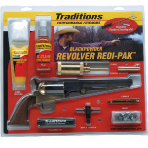 Traditions 1851 Navy Redi-Pak Walnut/Brass .44 cal 7.375 in. Blued