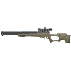 Umarex USA 2252660 Air Saber Combo PCP Umarex Straight Flight Technology Arrows 1 Shot, Black Barrel, Black Receiver, Green Fixed Thumbhole Stock, Scope Axeon Optics 4x32mm