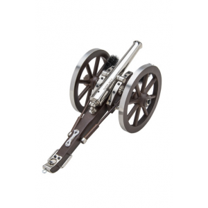 Traditions CN8021 Napoleon III Mini Cannon 50 Cal 7.25" Silver Barrel Breech Action